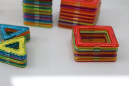 AMOSTING Colorful Building Tiles Set Squares & Triangles w/ Bag / Instruction