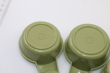 Vintage Tupperware Set Of 6 Pea Green Stacking Measuring Cups Complete