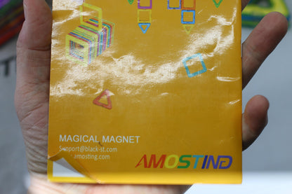 AMOSTING Colorful Building Tiles Set Squares & Triangles w/ Bag / Instruction