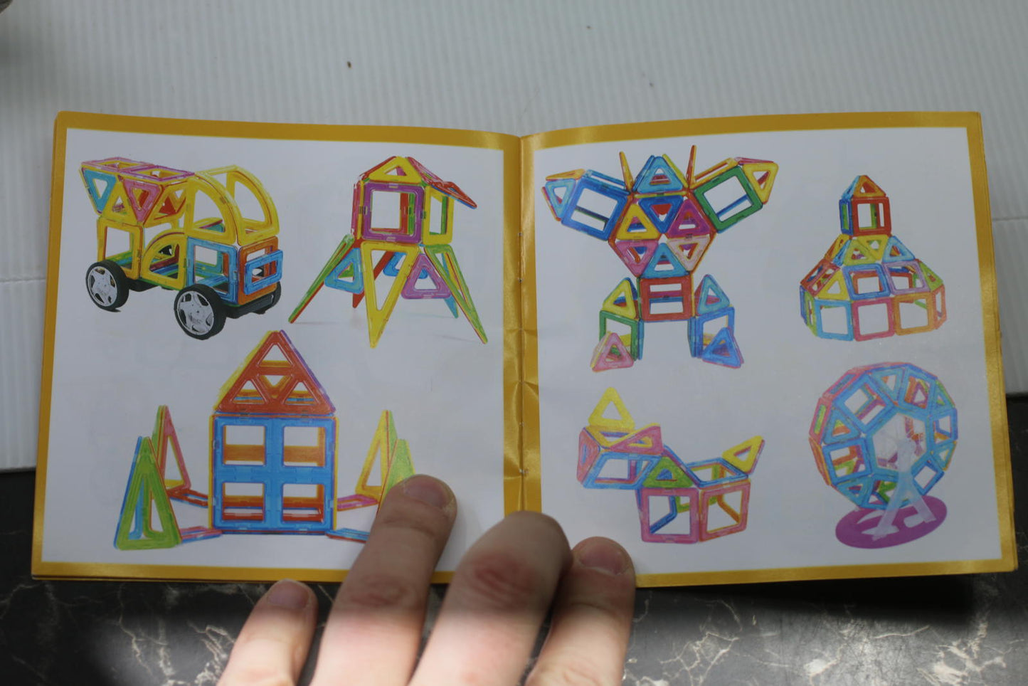 AMOSTING Colorful Building Tiles Set Squares & Triangles w/ Bag / Instruction