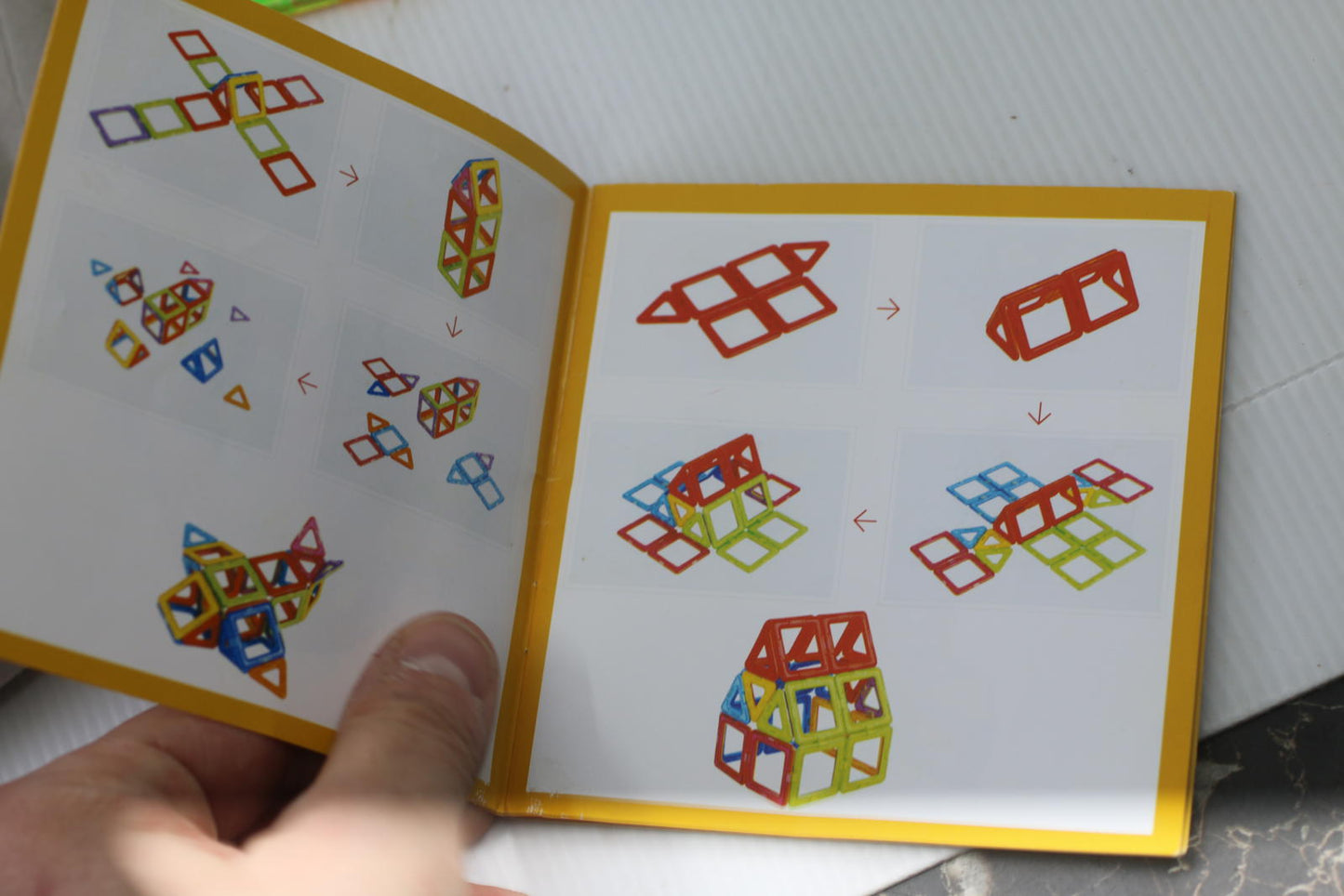AMOSTING Colorful Building Tiles Set Squares & Triangles w/ Bag / Instruction