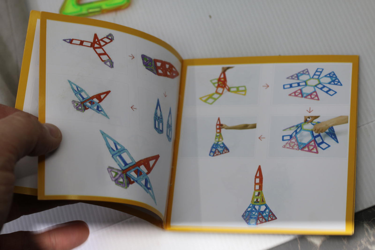 AMOSTING Colorful Building Tiles Set Squares & Triangles w/ Bag / Instruction