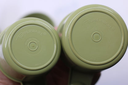 Vintage Tupperware Set Of 6 Pea Green Stacking Measuring Cups Complete