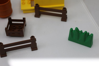 Playmobil Horse Ranch Farm Accessories Lot Barrels Fences Trough