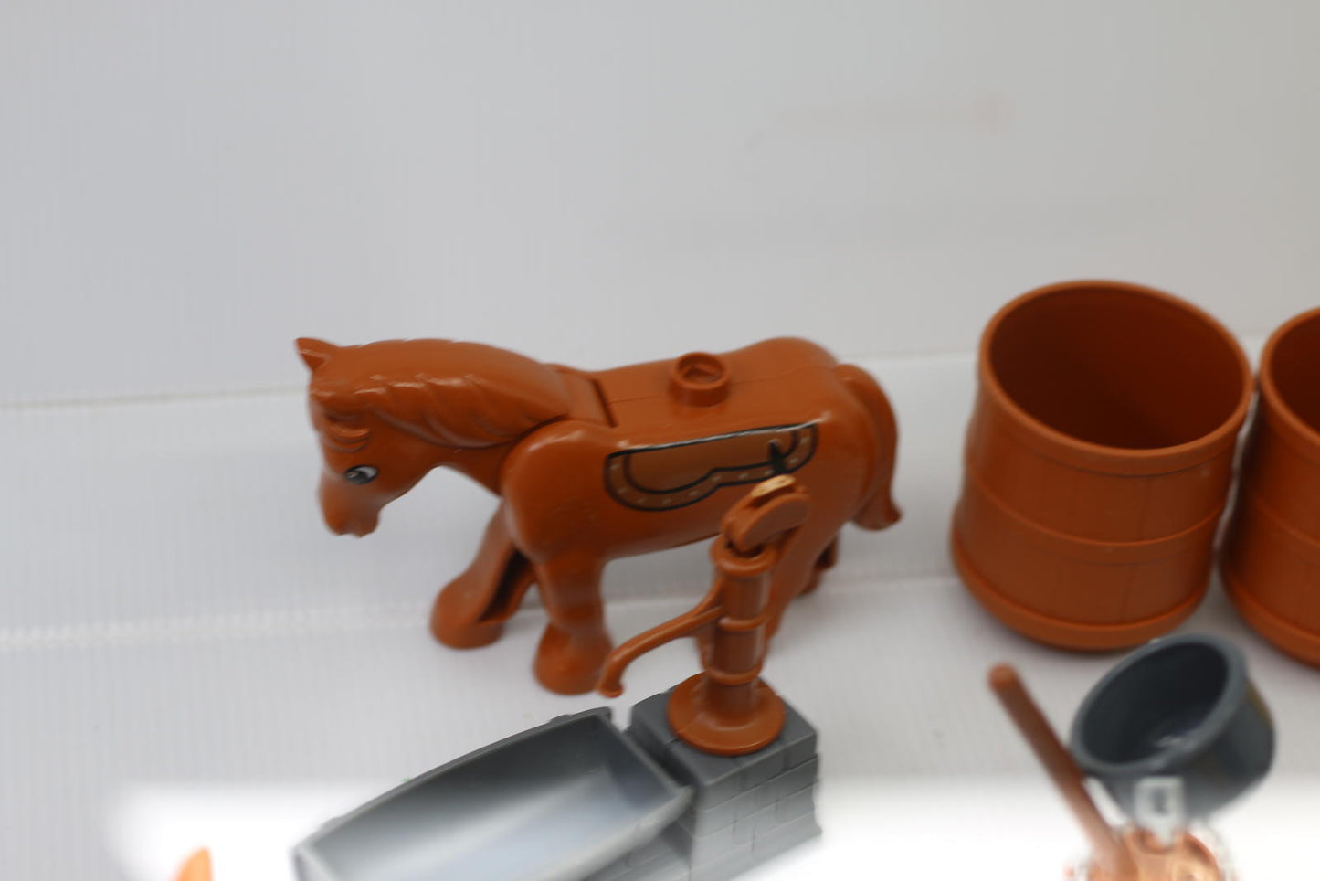 Playmobil Horse Ranch Farm Accessories Lot Barrels Fences Trough