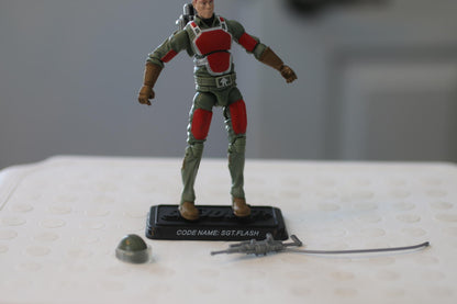 GI Joe 25th Anniversary 2008 SGT FLASH v2 Figure 100% Complete Laser Rifle Troop