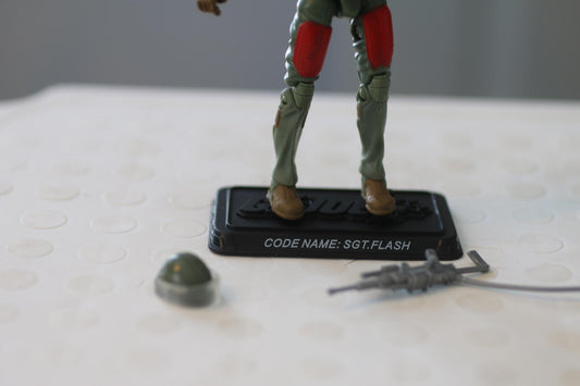 GI Joe 25th Anniversary 2008 SGT FLASH v2 Figure 100% Complete Laser Rifle Troop