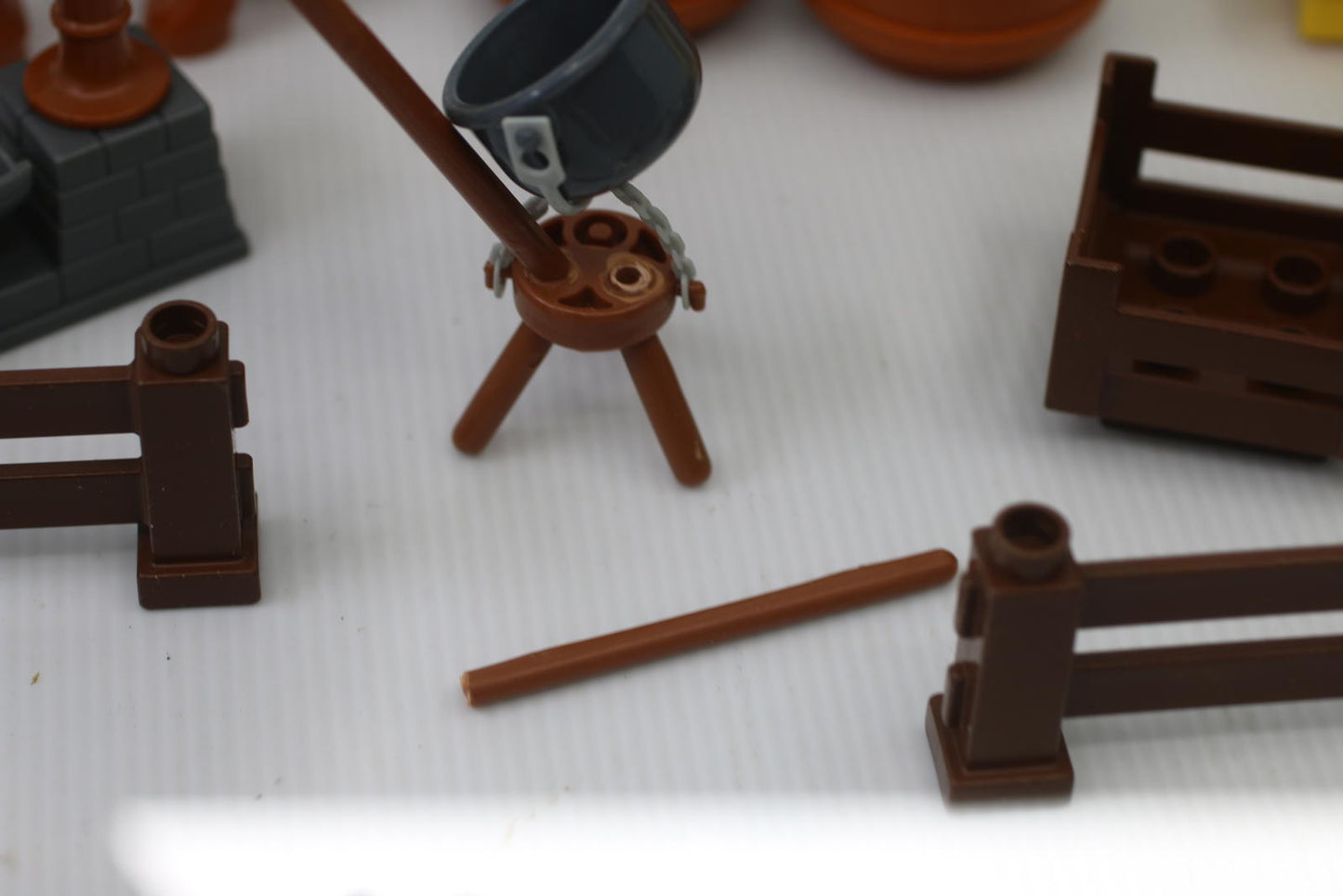 Playmobil Horse Ranch Farm Accessories Lot Barrels Fences Trough
