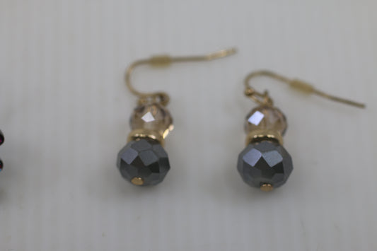 Vintage Costume Earrings Lot – Rhinestone, Crystal, Drop & Stud Styles – Mixed Set