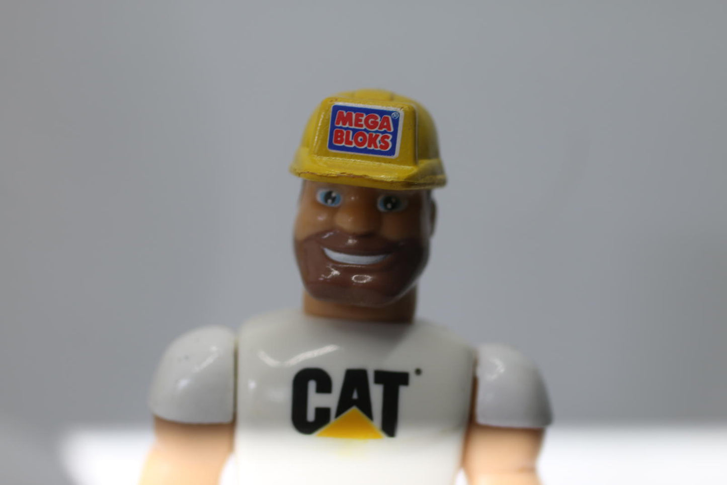 Mega Bloks Cat Caterpillar 3.75" Figure Construction Worker White Shirt