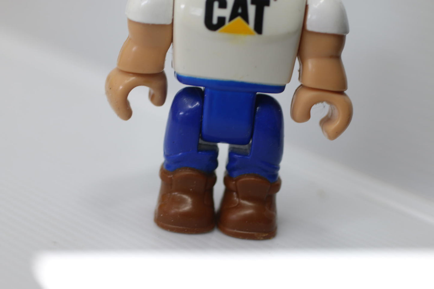 Mega Bloks Cat Caterpillar 3.75" Figure Construction Worker White Shirt