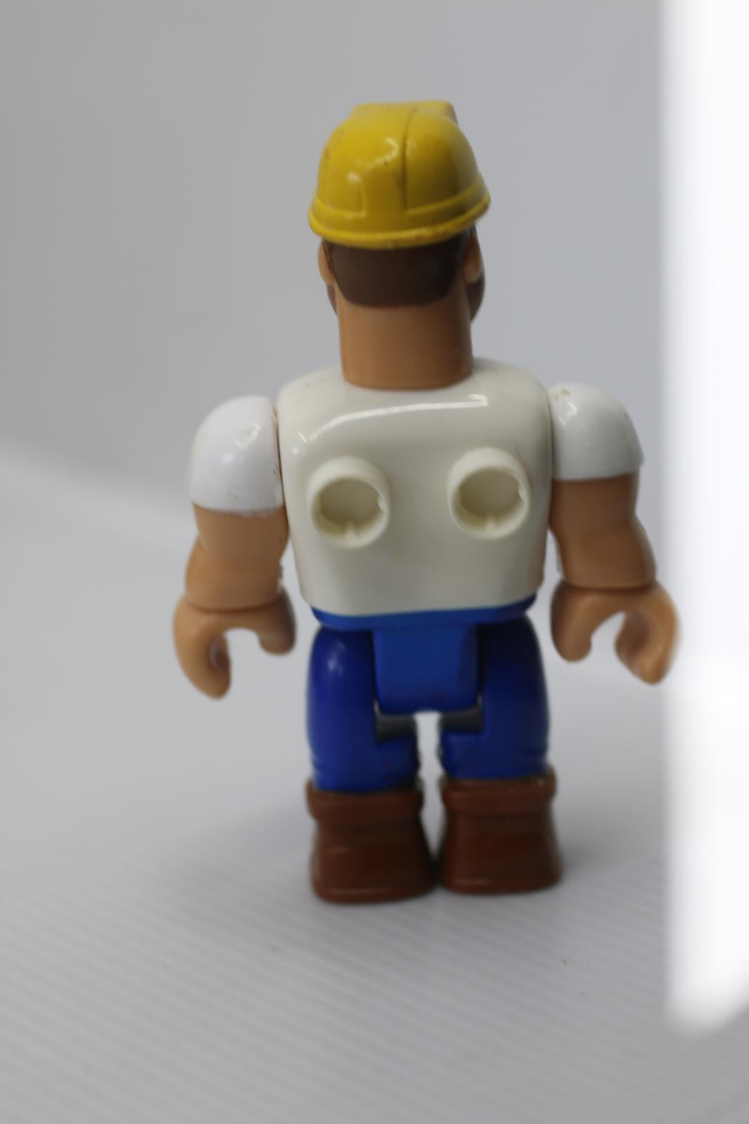 Mega Bloks Cat Caterpillar 3.75" Figure Construction Worker White Shirt