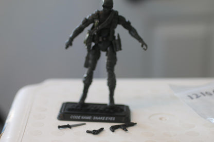 Snake Eyes v28 (Grey) Complete GI Joe 25th Anniversary 2008 Hasbro Action Figure