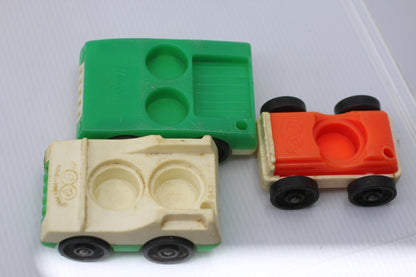 Fisher Price Little People Play Family Garage Cars Lot of 3 Vehicles 1970s-80s