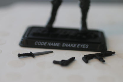 Snake Eyes v28 (Grey) Complete GI Joe 25th Anniversary 2008 Hasbro Action Figure