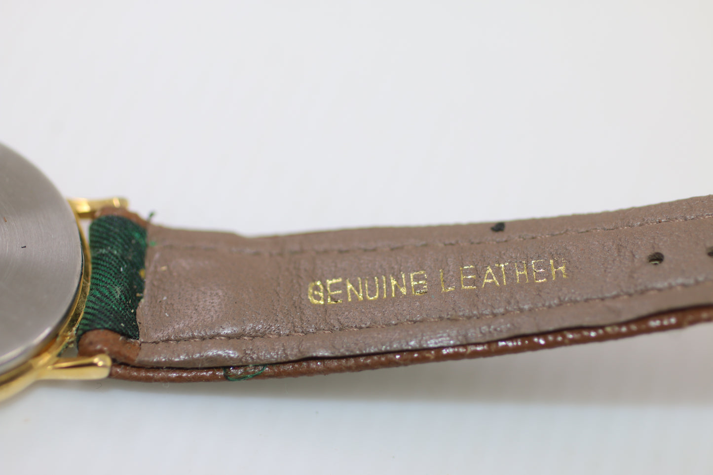 Vintage Majestron Quartz Golf Watch – Golfer Dial – Genuine Leather Strap – Needs Battery