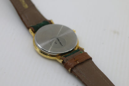 Vintage Majestron Quartz Golf Watch – Golfer Dial – Genuine Leather Strap – Needs Battery