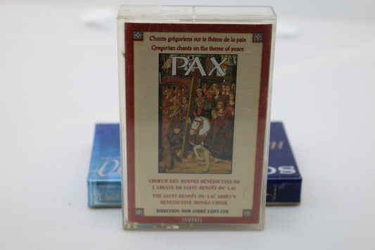 Cassette Pax gregorian chants on the theme of peace 1996 Analekta