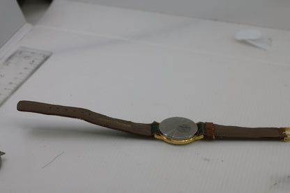 Vintage Majestron Quartz Golf Watch – Golfer Dial – Genuine Leather Strap – Needs Battery