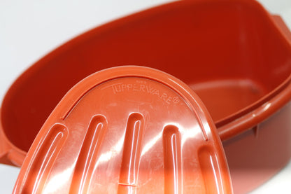 Vintage Tupperware 3-piece Flavor Saver Paprika Roast Ham Chicken Turkey Keeper2