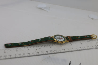 Vintage Majestron Quartz Golf Watch – Golfer Dial – Genuine Leather Strap – Needs Battery