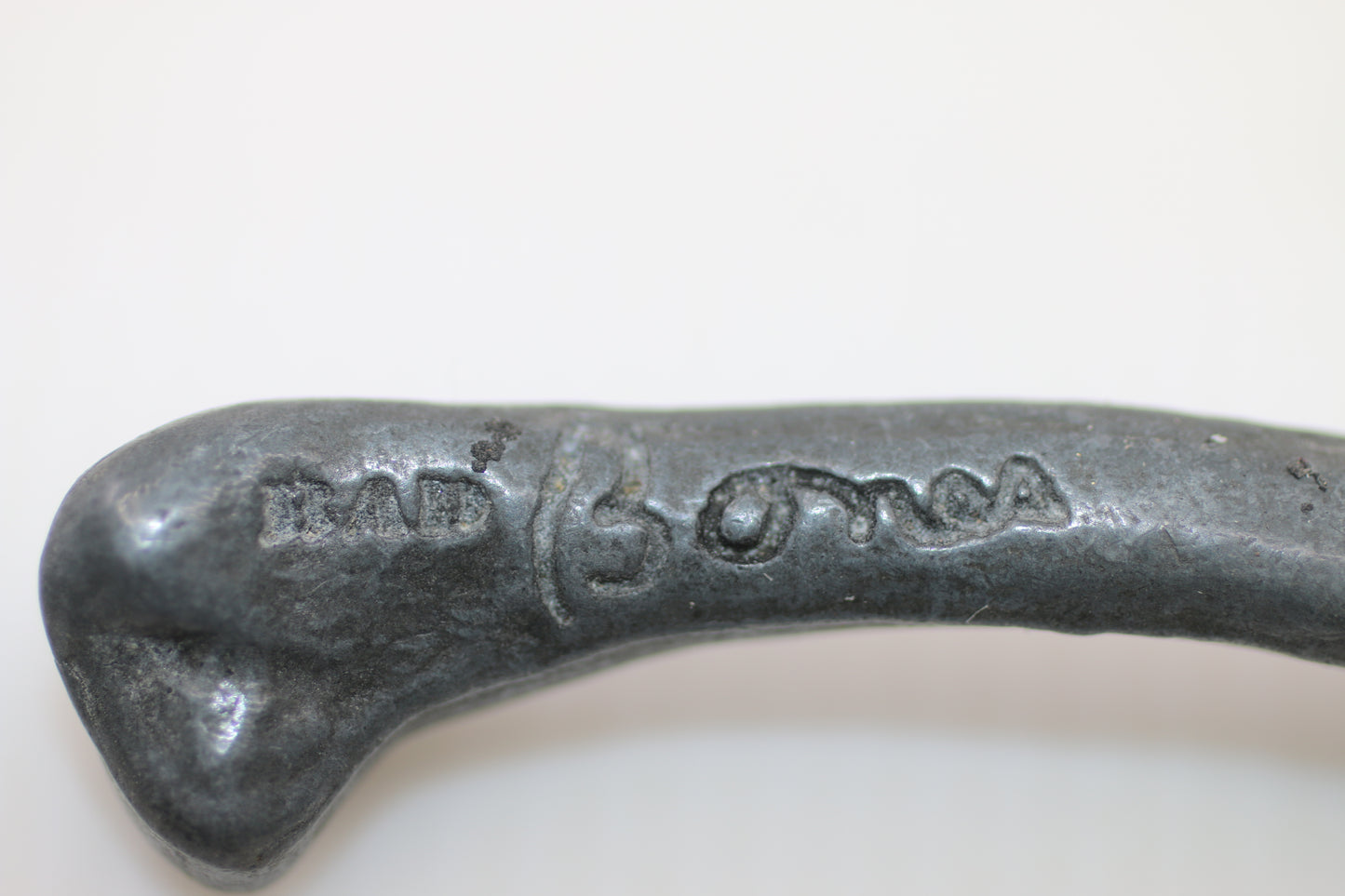 Vintage “Bad Bones” Pewter Bone Keychain Heavy Metal Novelty Charm 80s Collectible