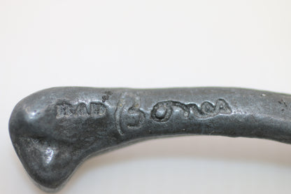 Vintage “Bad Bones” Pewter Bone Keychain Heavy Metal Novelty Charm 80s Collectible