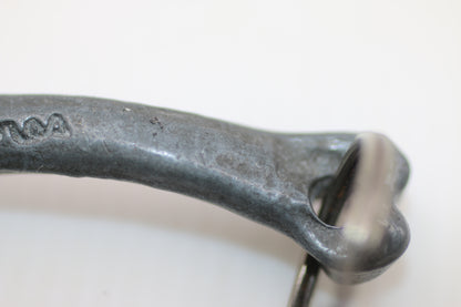 Vintage “Bad Bones” Pewter Bone Keychain Heavy Metal Novelty Charm 80s Collectible