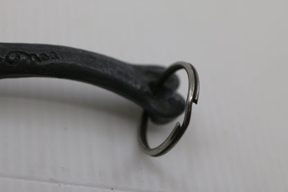 Vintage “Bad Bones” Pewter Bone Keychain Heavy Metal Novelty Charm 80s Collectible