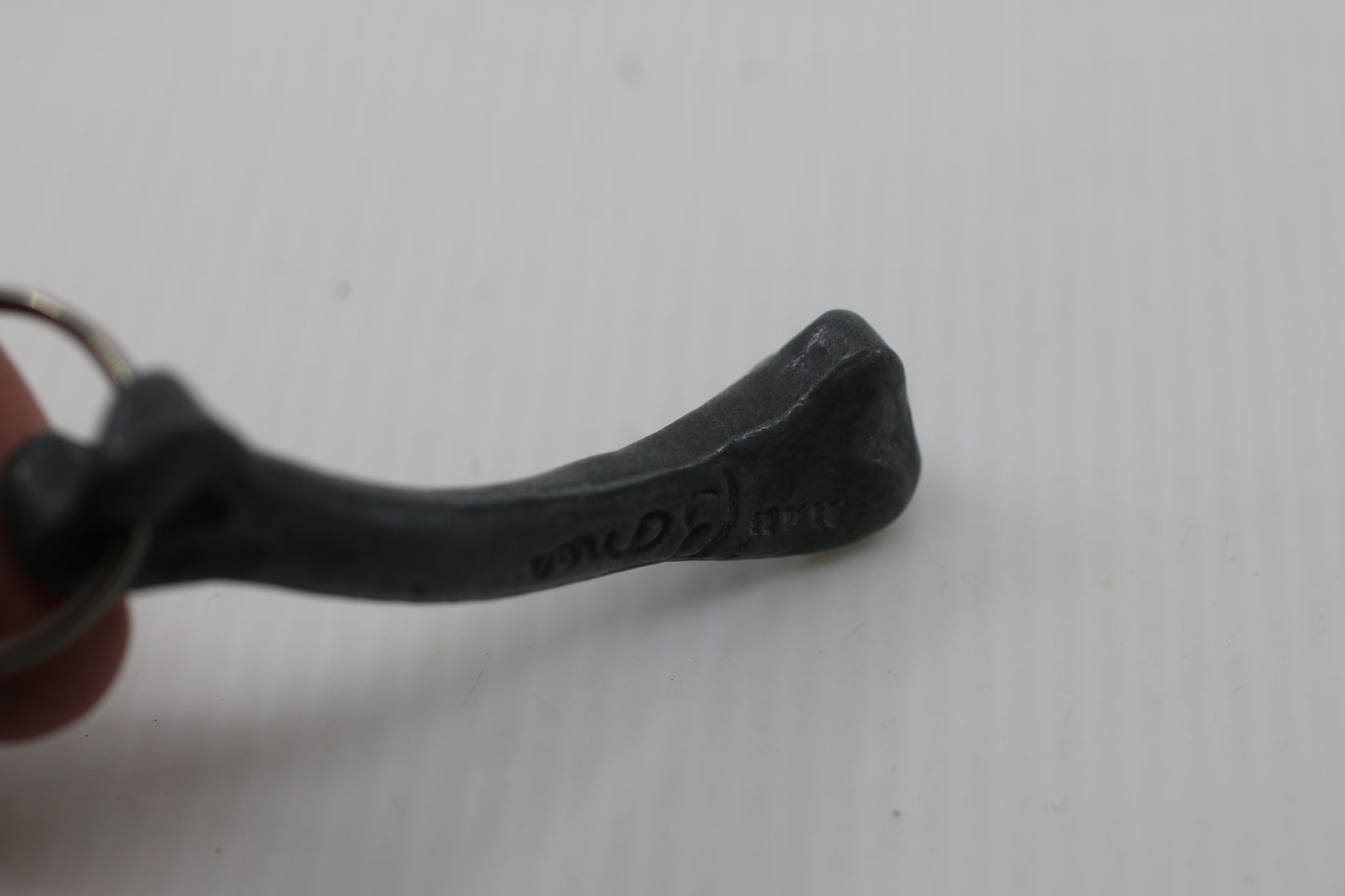 Vintage “Bad Bones” Pewter Bone Keychain Heavy Metal Novelty Charm 80s Collectible