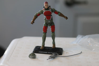 GI Joe 25th Anniversary 2008 SGT FLASH v2 Figure 100% Complete Laser Rifle Troop