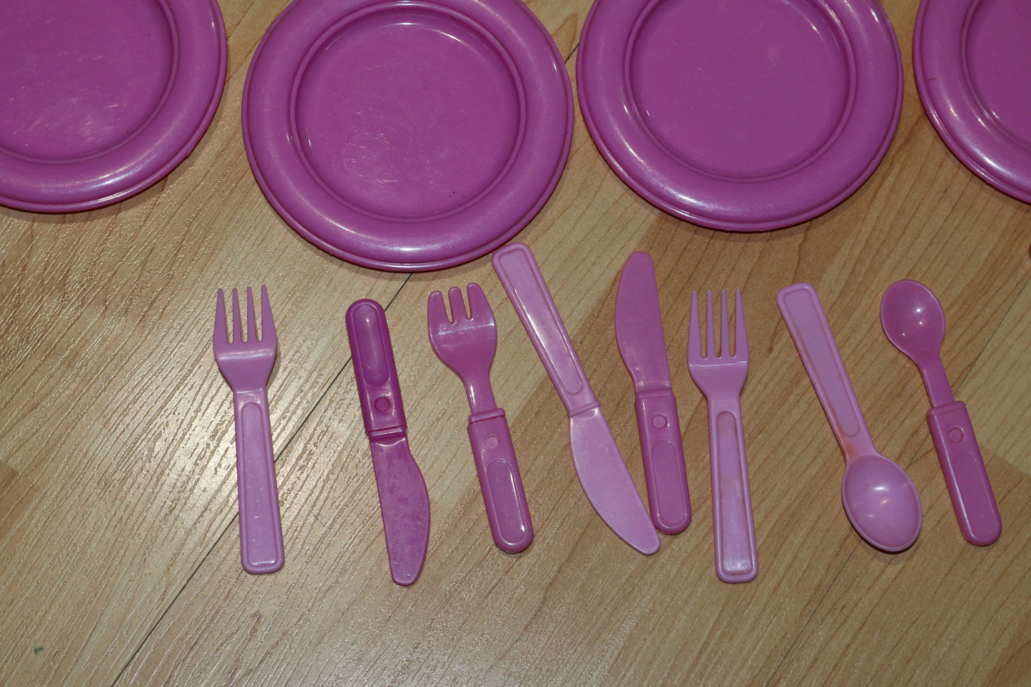 Princess pink plastic toys Play Dishes Mixed Lot Played With Condition