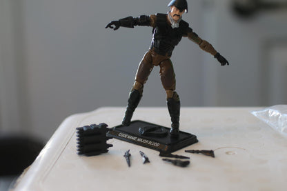 2008 GI JOE 25TH ANNIVERSARY MAJOR BLUDD V9 LOOSE near COMPLETE FIGURE