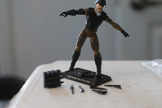 2008 GI JOE 25TH ANNIVERSARY MAJOR BLUDD V9 LOOSE near COMPLETE FIGURE