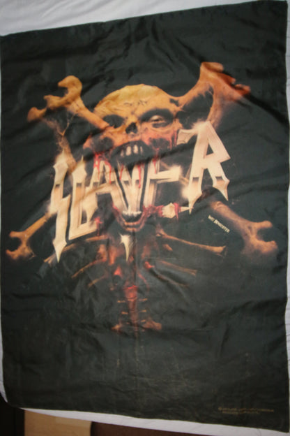 Rare Vintage 1995 Slayer Poster Flag Wes Benscoter Art Brockum Licensed – 44” x 29”