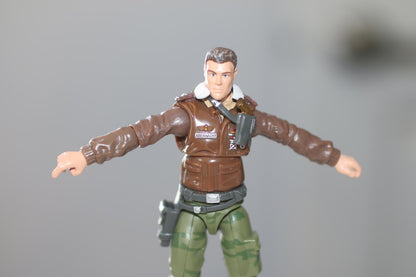 GI Joe 25th Anniversary 3.75" General Hawk 100% Complete w/ Stand action figure