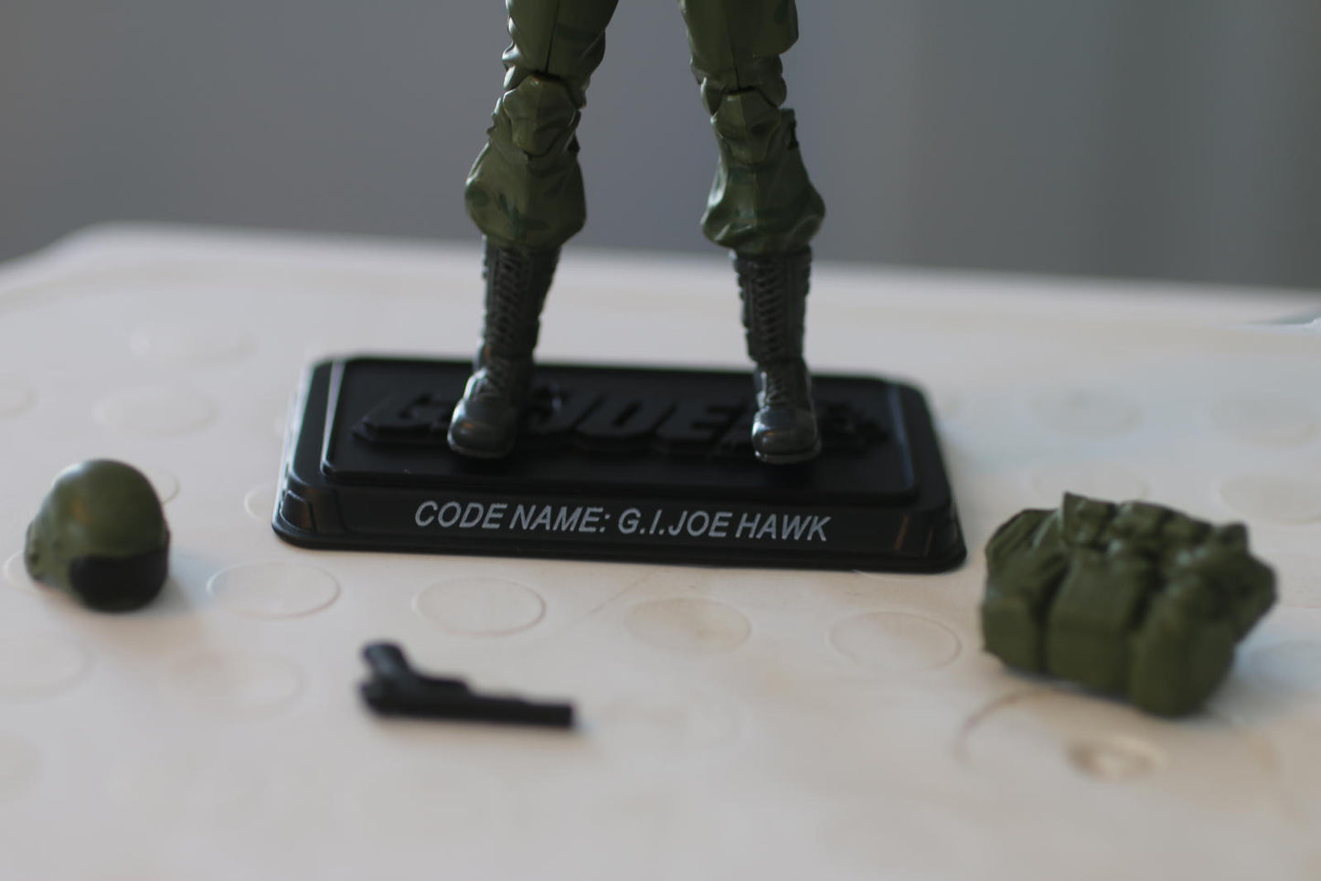 GI Joe 25th Anniversary 3.75" General Hawk 100% Complete w/ Stand action figure