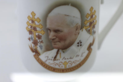 Pope John Paul II 1984 Canada Visit Commemorative Mug Japan Vintage