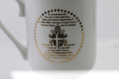 Pope John Paul II 1984 Canada Visit Commemorative Mug Japan Vintage