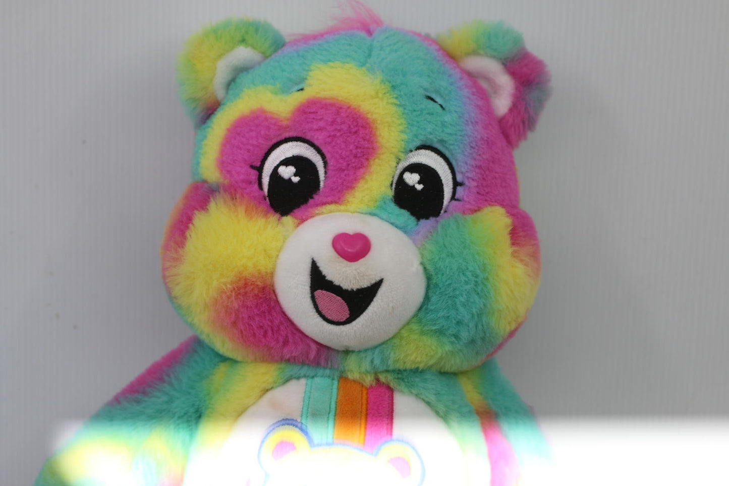 Care Bears 14” Good Vibes Bear - Tie-Dye Multicolored Stuffed Plush