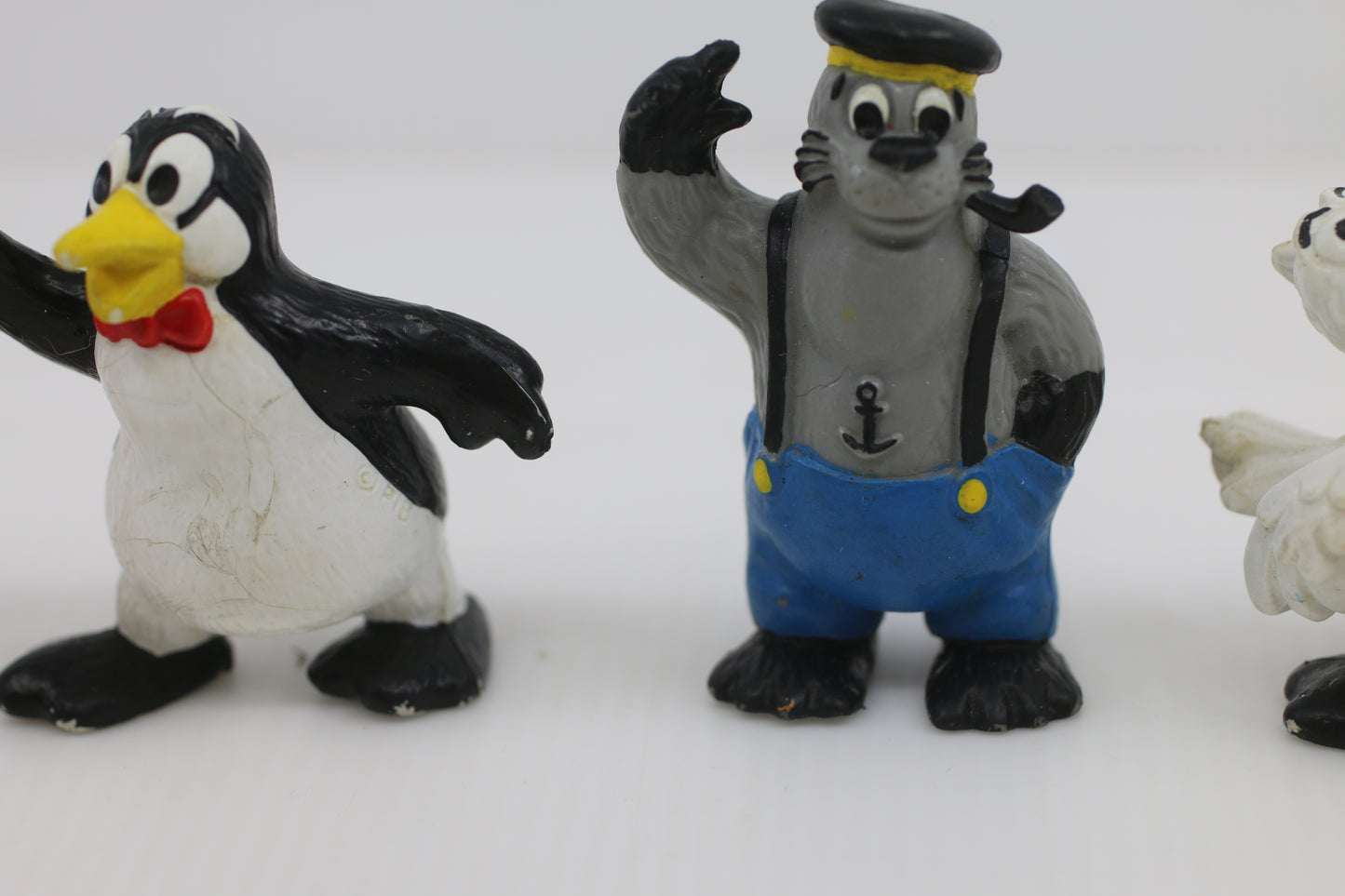 Rare Bully Petzi Figure Set of 5 – Bear, Sea Bear, Pelle & Turtle – Vintage Comic Figures