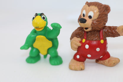 Rare Bully Petzi Figure Set of 5 – Bear, Sea Bear, Pelle & Turtle – Vintage Comic Figures