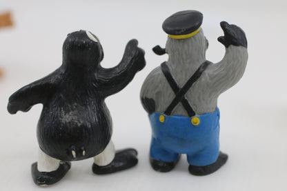 Rare Bully Petzi Figure Set of 5 – Bear, Sea Bear, Pelle & Turtle – Vintage Comic Figures