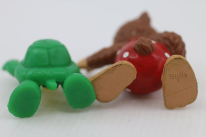 Rare Bully Petzi Figure Set of 5 – Bear, Sea Bear, Pelle & Turtle – Vintage Comic Figures