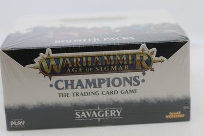 Warhammer Age Of Sigmar Trading Cards.Savagery Booster Packs. Sealed Box.
