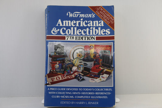Vintage book Warmans Americana Collectibles 7th edition Paperback VTG