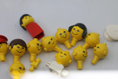 Lego Minifigure Parts Lot Family Figures Boy Girl Basic 1970s People head parts