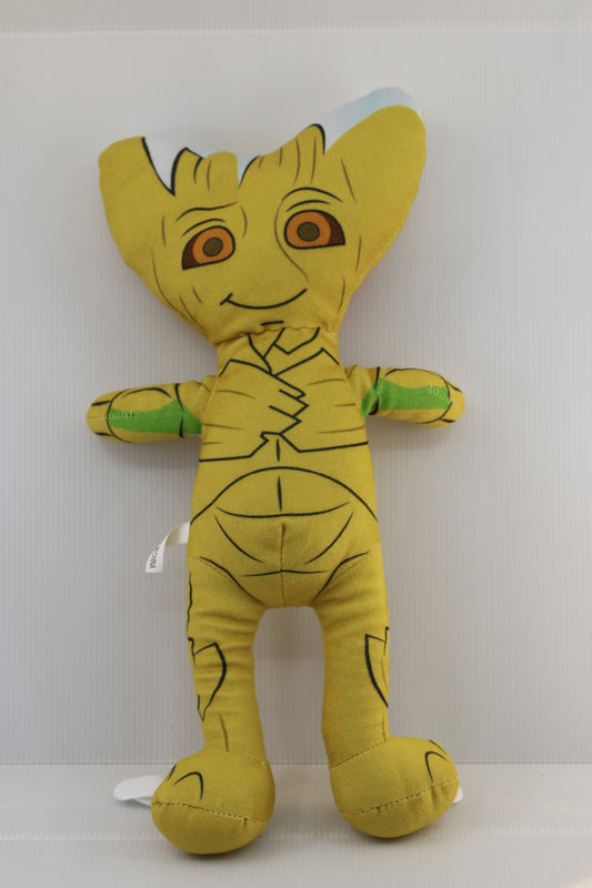 Monster yellow angry 2 sided Plush Sharp Teeth Version Groot face