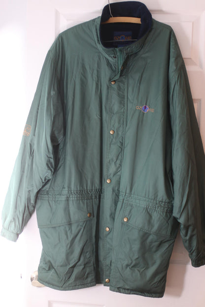 Ozone Green Nylon Jacket 3XL Vintage Outdoor WindbreakerCoat