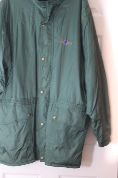 Ozone Green Nylon Jacket 3XL Vintage Outdoor WindbreakerCoat